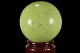Polished Green Opal Sphere - Madagascar #95859-1